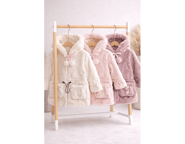 Abrigo térmico de piel osito 