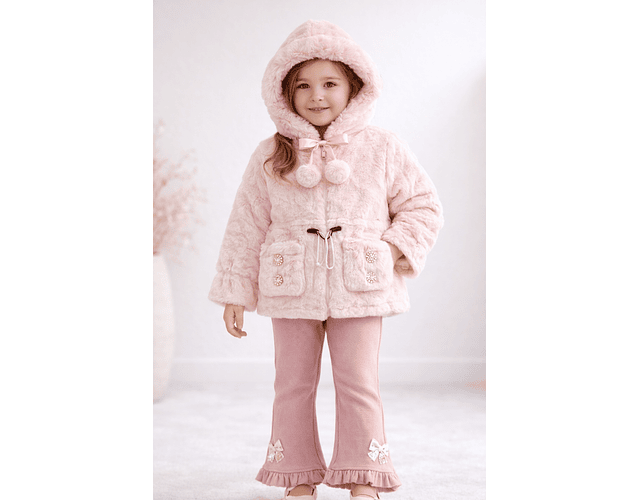 Abrigo térmico de piel osito 