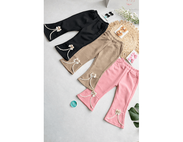 Pantalón flare algodón otoño 