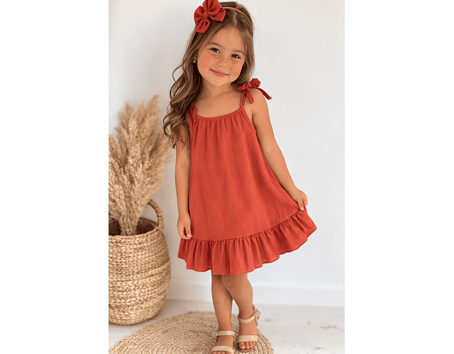 Vestidos lino Cammel y nude 