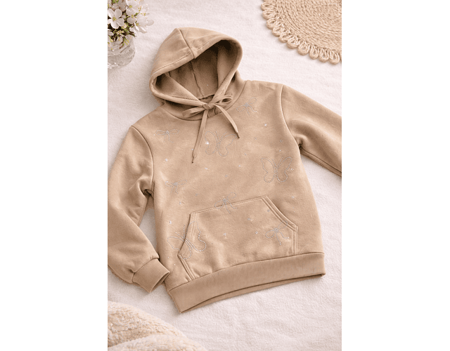 Poleron gorro térmico brillos 