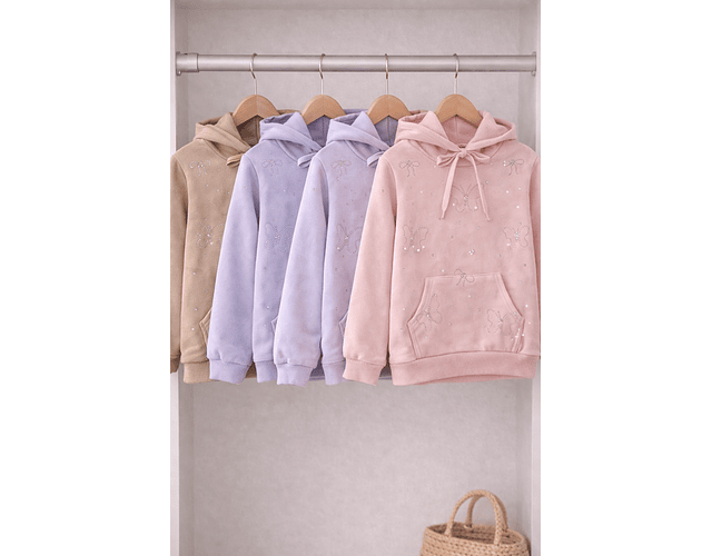 Poleron gorro térmico brillos 