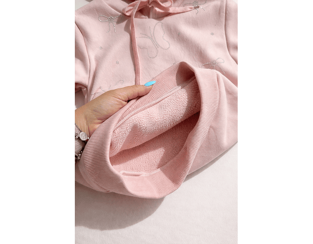 Poleron gorro térmico brillos 