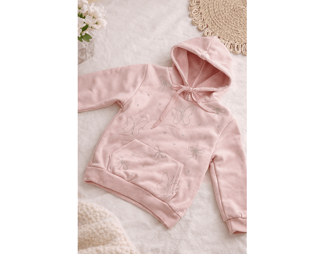 Poleron gorro térmico brillos 