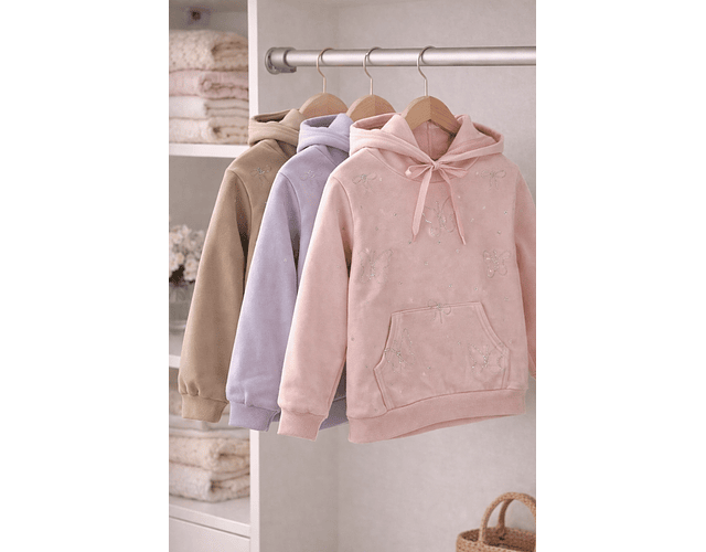 Poleron gorro térmico brillos 