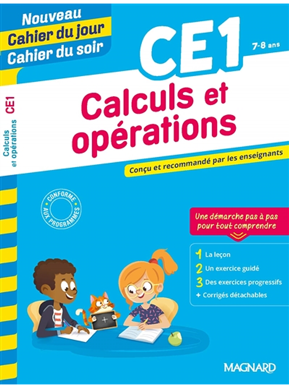 Cahier du jour Cahier du soir - CE1 - 7/8 ans : Calculs et opérations