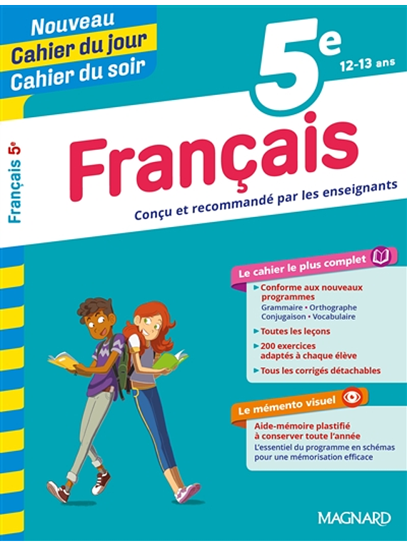 Cahier du jour Cahier du soir - 5e - 12/13 ans : Français