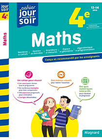 Cahier du jour Cahier du soir - 4e - 13/14 ans : Maths