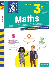Cahier du jour Cahier du soir - Brevet 3e - 14/15 ans - Maths