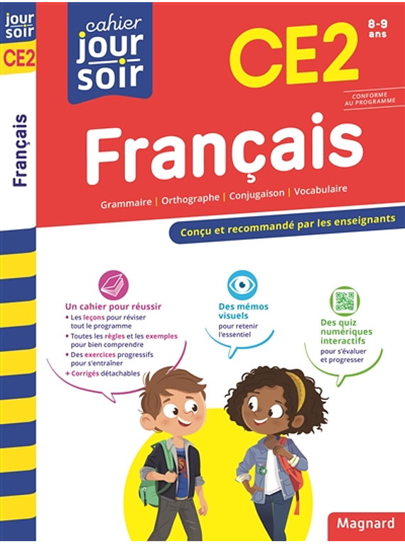 Cahier du jour Cahier du soir - CE2, 8-9 ans: Français 