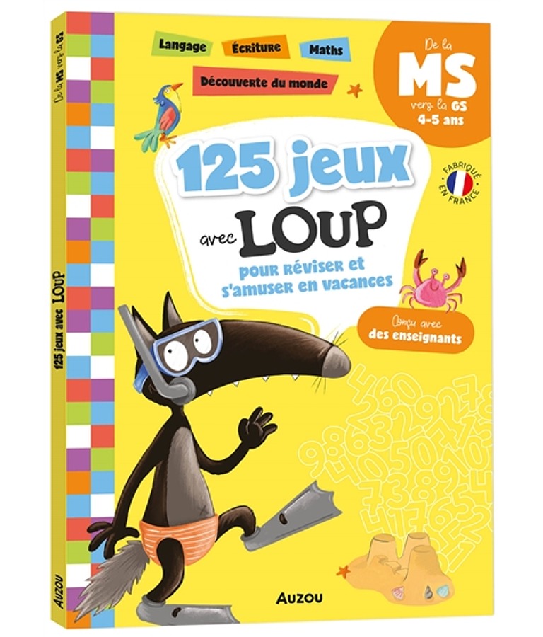 125 jeux avec Loup pour réviser et s'amuser en vacances - MS vers la GS, 4/5 ans