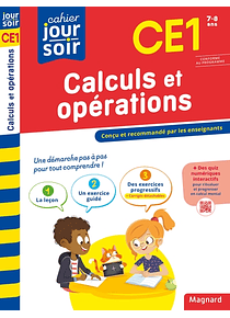 Cahier du jour Cahier du soir - CE1 - 7/8 ans : Calculs et opérations 