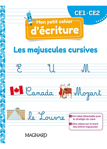 Mon petit cahier d'écriture CP, CE1 -  les majuscules cursives