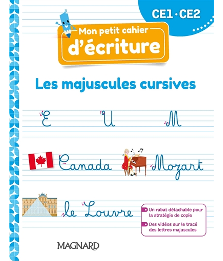 Mon petit cahier d'écriture CP, CE1 -  les majuscules cursives