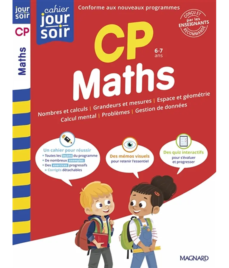 Cahier du jour Cahier du soir - CP - 6/7 ans - Maths