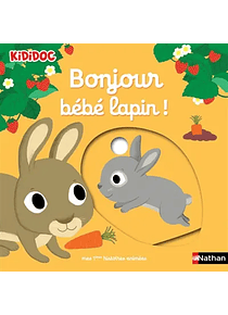 Kididoc - Bonjour bébé lapin ! - Mes premières histoires animées, de Nathalie Choux