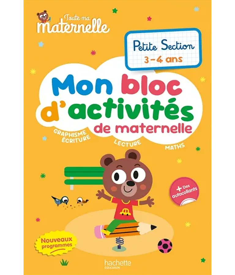 Mon bloc d'activités de maternelle - PS - 3/4 ans
