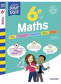 Cahier du jour Cahier du soir - 6e - 11/12 ans - Maths