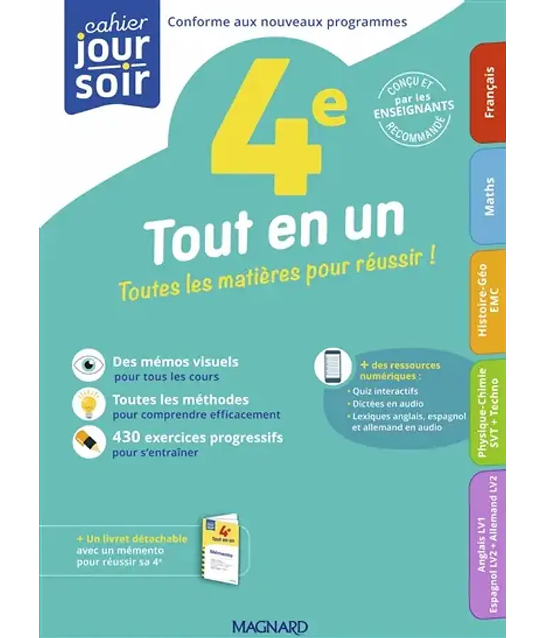 Tout en un - 4e - Toutes les matières