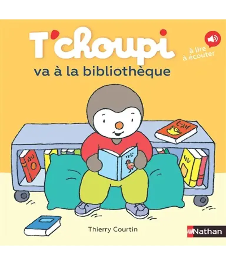 T'choupi va à la bibliothèque, de Thierry Courtin
