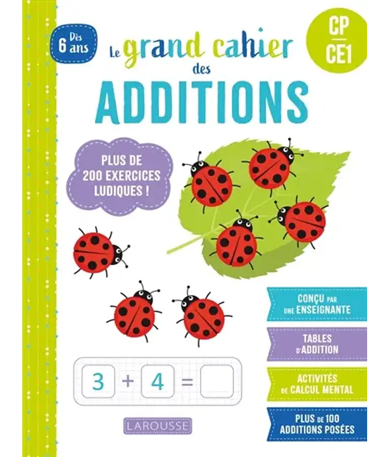 Le grand cahier des additions - CP/CE1