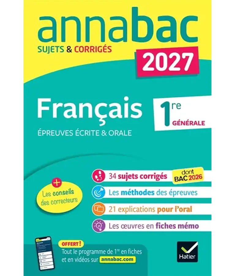 Annabac 2027 - Français - 1re générale 