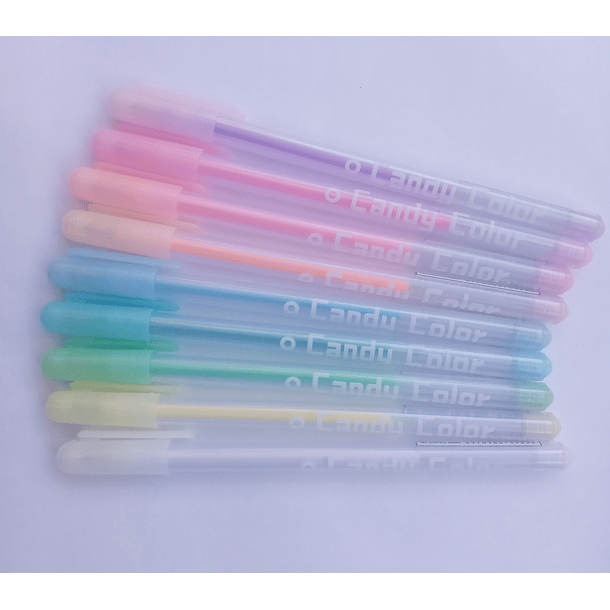 Lapices tinta gel color pastel (0,8mm) 9u. 2