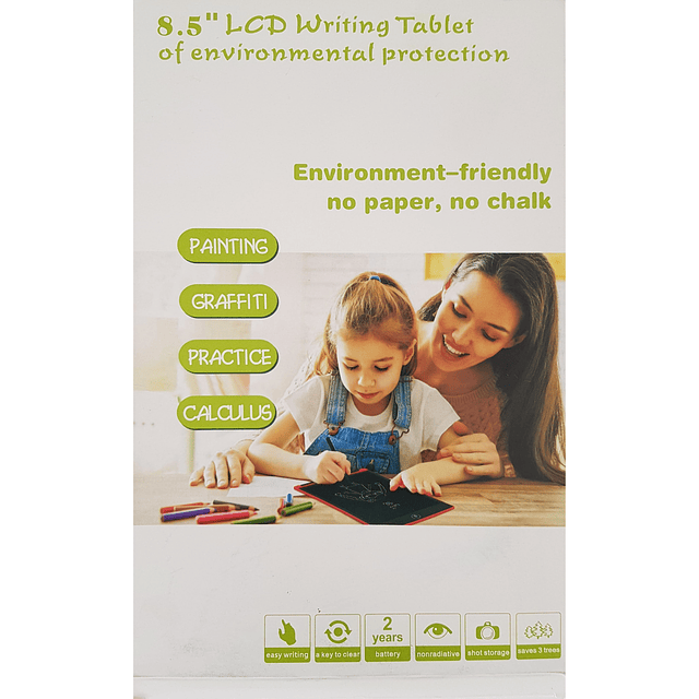 Tablet de dibujo LCD para niños - Rosa (8,5'')