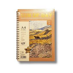 Cuaderno Croquera A4 Portada Diseño Campo 45 Hojas 21 x 29 cms.