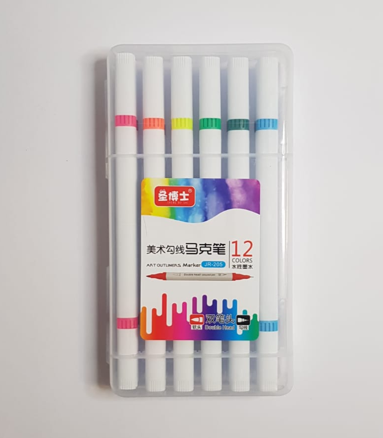 Set de 4 plumones para pizarra colores distintos sketch markers