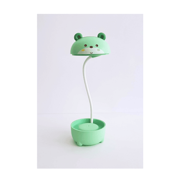 Mini lámpara de escritorio portátil Led con USB oso verde
