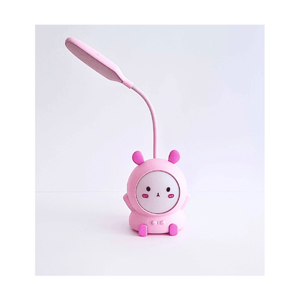 Mini lámpara de escritorio portátil Led con USB ratoncito rosa