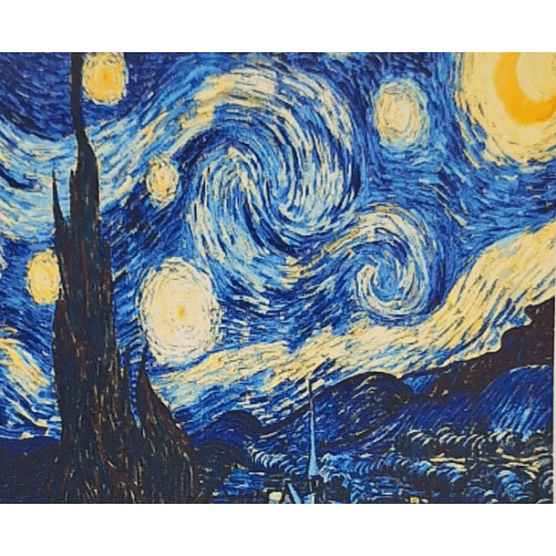 Juego Pintura de Diamantes 5D DIY - La Noche Estrellada de Van Gogh 40x50cms
