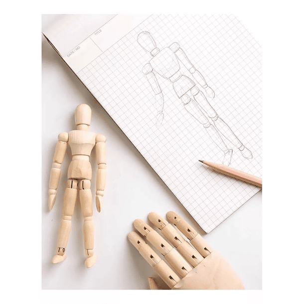Muñeco Articulado para Dibujo de 30cms 2