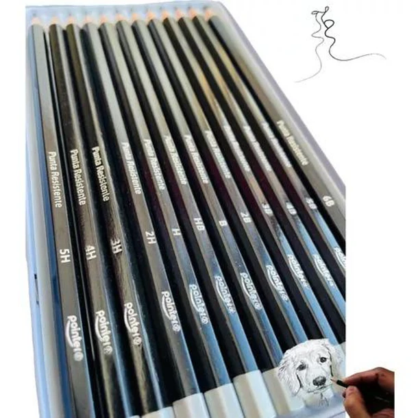 Estuche Metálico Escolar Grupo Erik Con 12 Lápices De Colores - Diseño Astral, 21x8.5x2.5 Cm, Para Universidad O Colegio