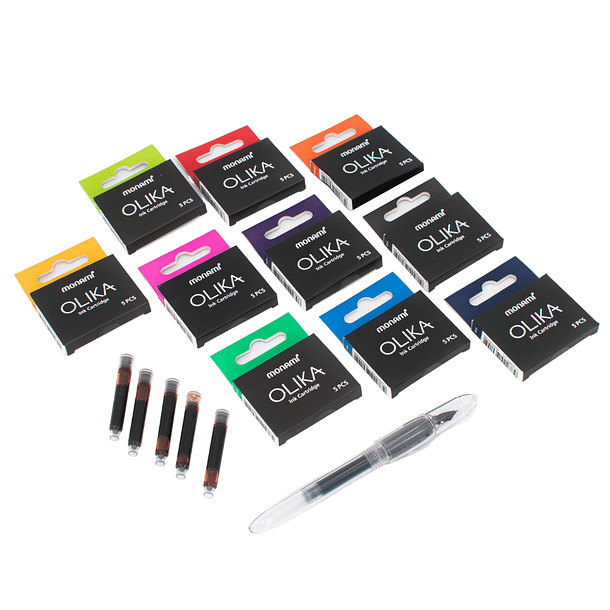 Repuesto De Tinta Pluma Olika Monami Pack 5uni Colores