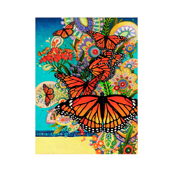 Pintura Por Números Diseño Mariposas 40x30cm