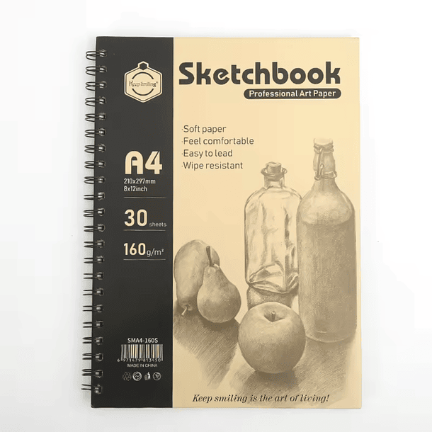 Cuaderno Sketchbook Bocetos Profesional A4 30 Hojas 160gr 1