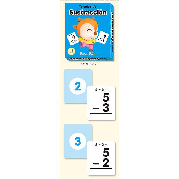 Pack 4 Set Tarjetas Didácticas Operaciones Matemáticas -Teeny Baby 5