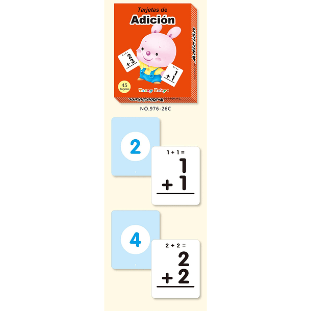 Pack 4 Set Tarjetas Didácticas Operaciones Matemáticas -Teeny Baby 3