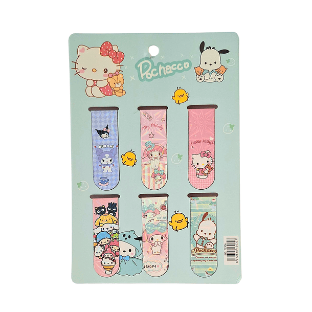 Set 6 marca páginas Separador de Libros magnéticos  Sanrio (Diseño 17) 3