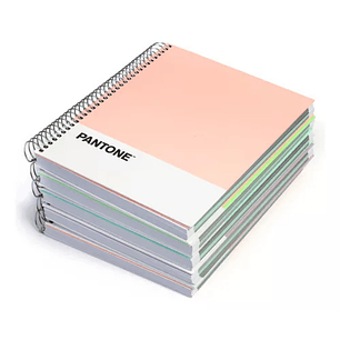 Pack 5 Cuadernos Pantone Medio Oficio Pastel Tapa Dura 5mm 150 hojas