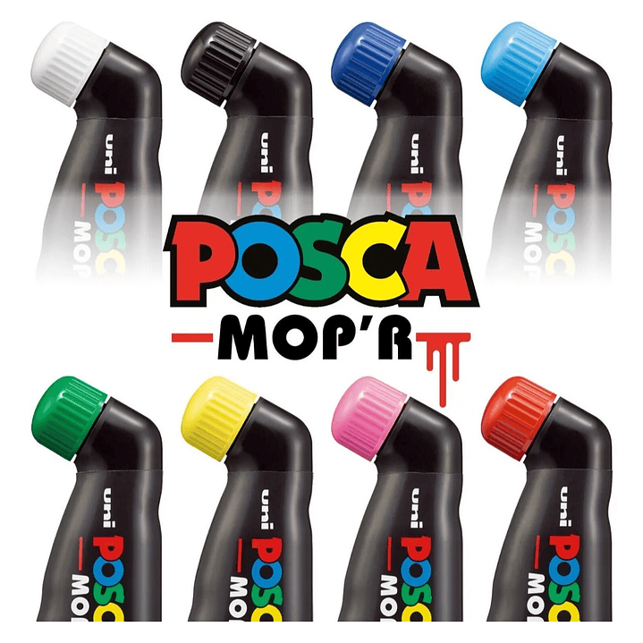 Marcador Pintura Posca Mop'r Pcm 22 Punta 3 A 19 Mm - Negro 3