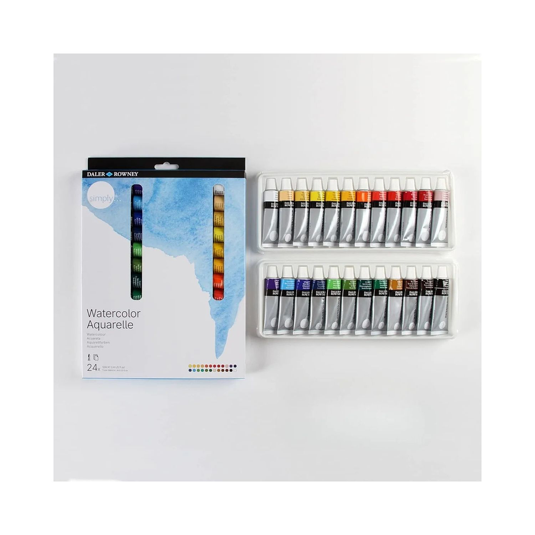 Set Acuarelas Tubos 12 ml Daler Rowney Simply 11