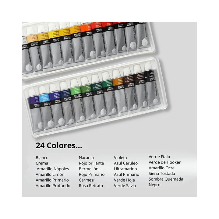 Set Acuarelas Tubos 12 ml Daler Rowney Simply 12