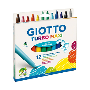 Marcadores Giotto Turbo Jumbo Maxi 12 Colores