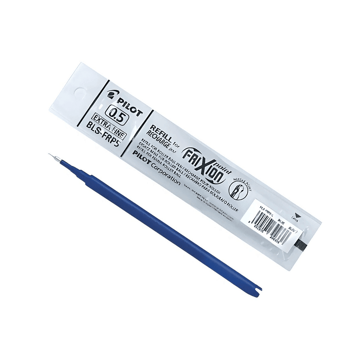 Lápiz Gel Borrable Frixion Ball Pilot Color Azul 0.5mm + 1 Repuesto Color Azul 4