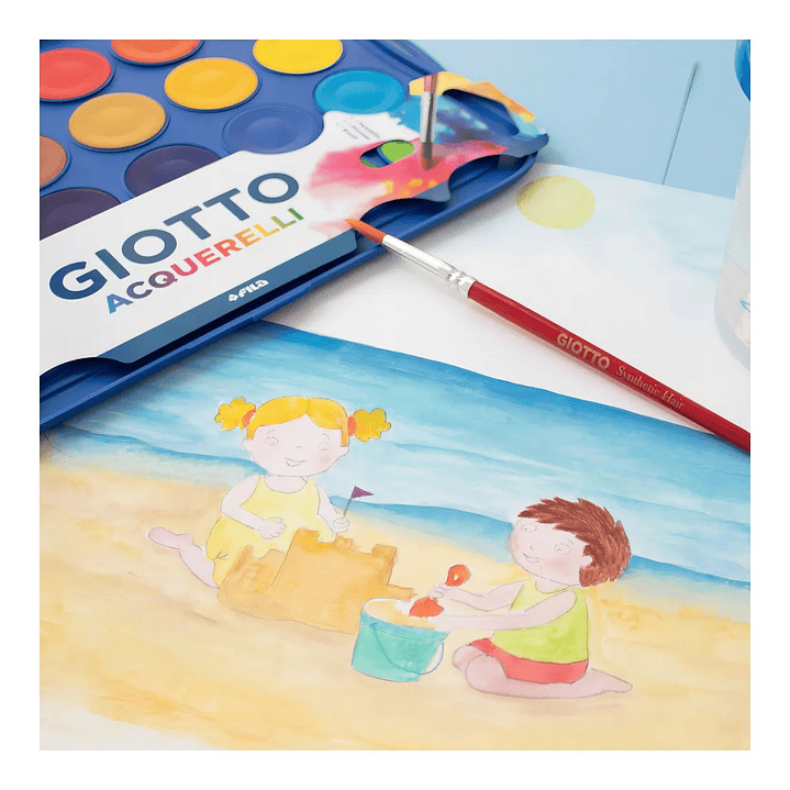 Kit Giotto Acuarela de 36 colores intensos + Pincel 7