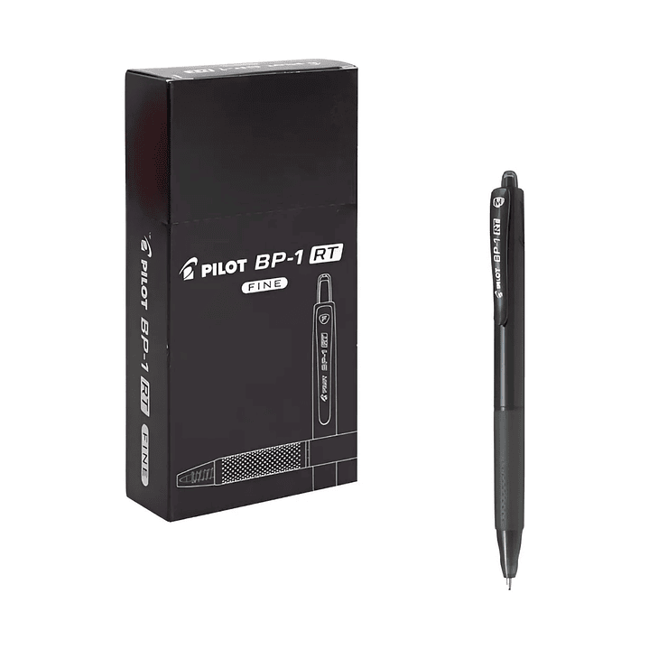 Lapiz Pasta Negro Bp1 Fino 0.7mm Pilot Caja 12 Unidades 1