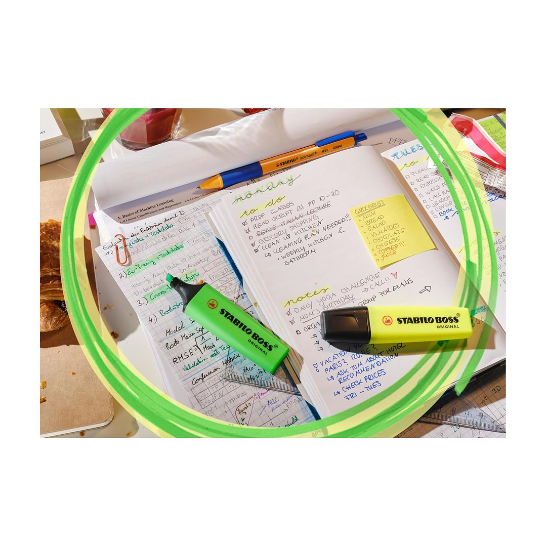 Destacadores Stabilo Boss Original Caja 10u. Color Amarillo 7